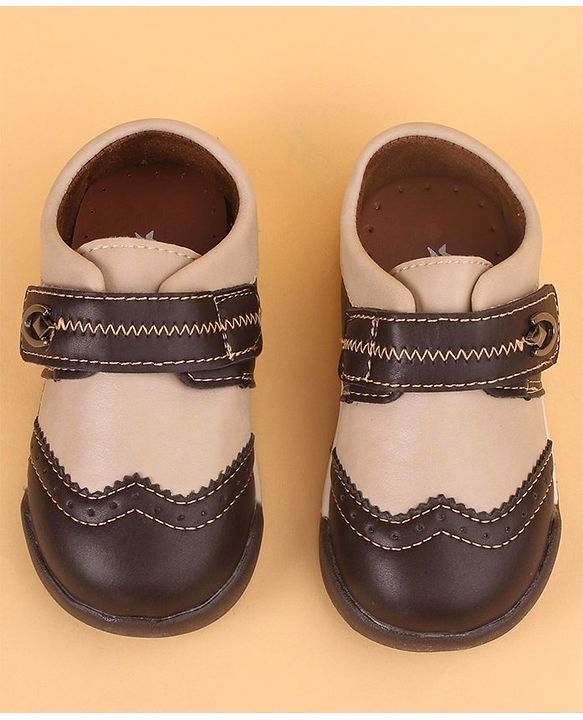Cute Walk by Babyhug Party Shoes with Velcro Closure - Brown