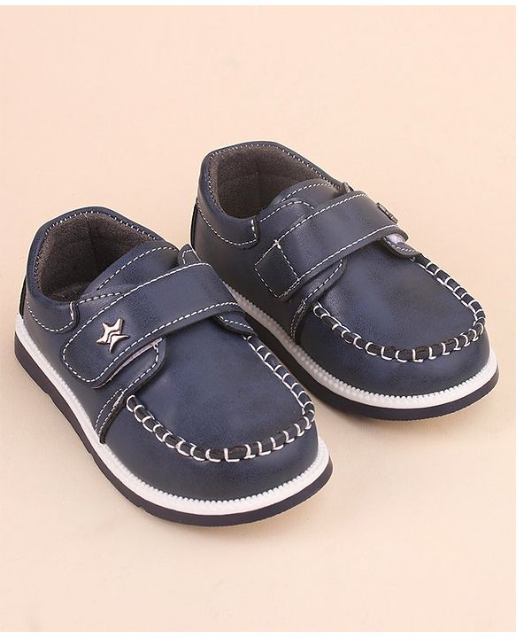 Cute Walk by Babyhug Velcro Closure Formal & Party Wear Shoes with Applique - Blue
