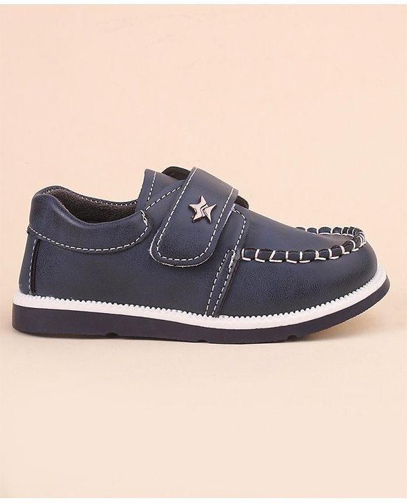 Cute Walk by Babyhug Velcro Closure Formal & Party Wear Shoes with Applique - Blue
