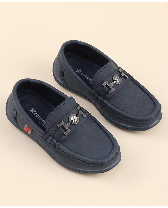 Cute Walk by Babyhug Slip On Formal Loafers - Blue