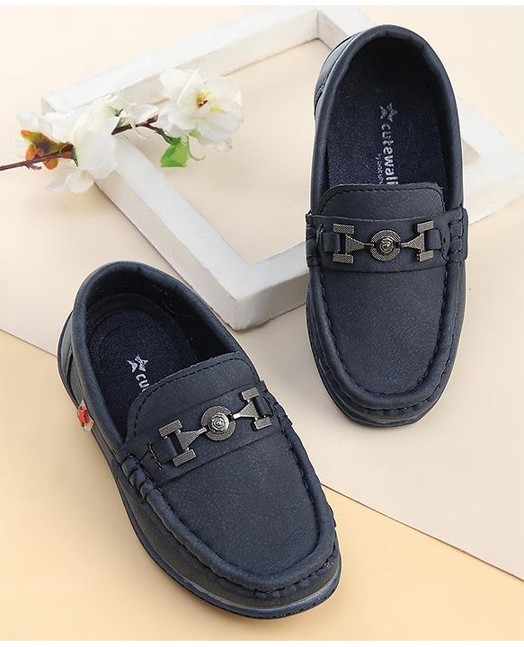 Cute Walk by Babyhug Slip On Formal Loafers - Blue