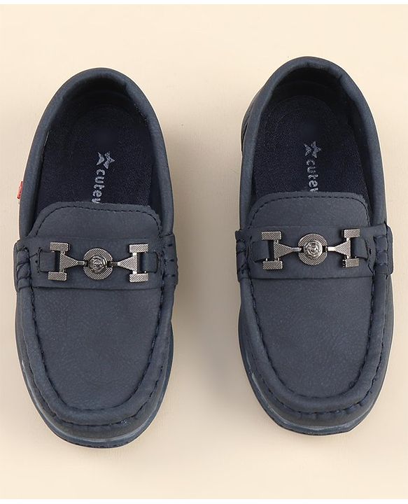 Cute Walk by Babyhug Slip On Formal Loafers - Blue