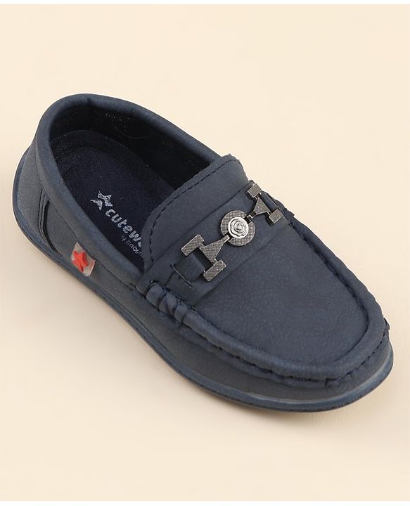 Cute Walk by Babyhug Slip On Formal Loafers - Blue