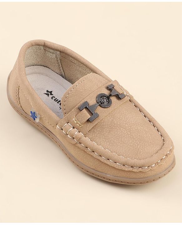 Cute Walk by Babyhug Slip On Formal Loafers - Khaki