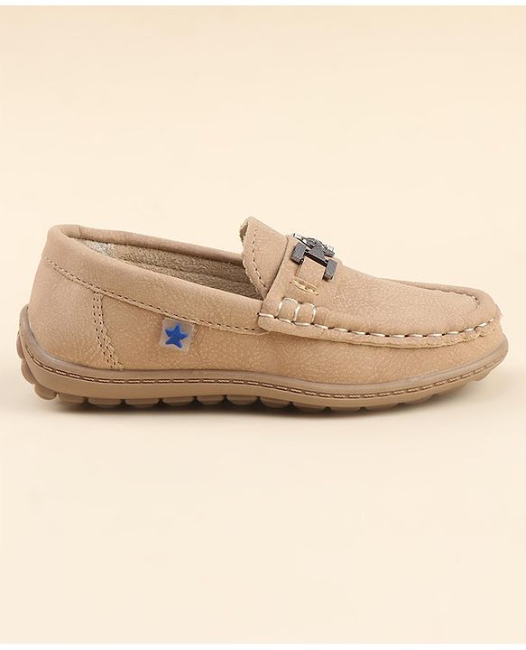 Cute Walk by Babyhug Slip On Formal Loafers - Khaki
