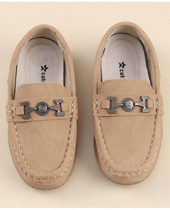 Cute Walk by Babyhug Slip On Formal Loafers - Khaki