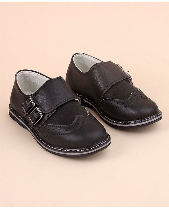 Cute Walk by Babyhug Slip On Formal & Party Wear Shoes with Buckle Closure - Black