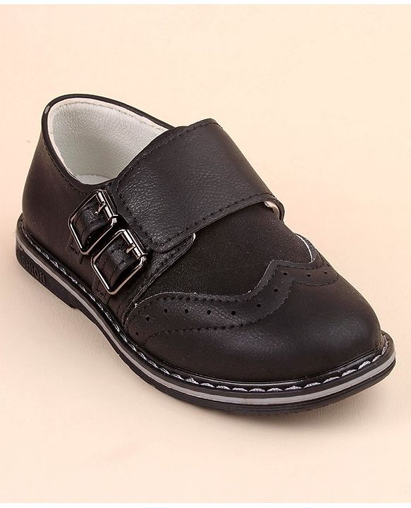 Cute Walk by Babyhug Slip On Formal & Party Wear Shoes with Buckle Closure - Black