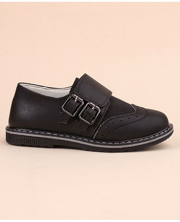 Cute Walk by Babyhug Slip On Formal & Party Wear Shoes with Buckle Closure - Black