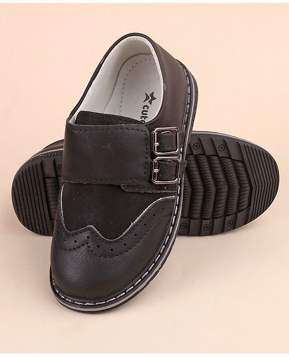 Cute Walk by Babyhug Slip On Formal & Party Wear Shoes with Buckle Closure - Black