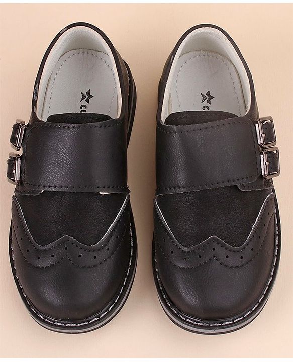 Cute Walk by Babyhug Slip On Formal & Party Wear Shoes with Buckle Closure - Black