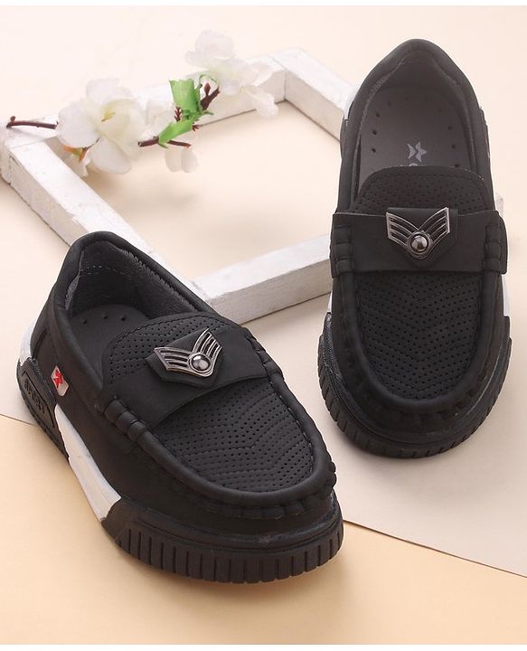 Cute Walk by Babyhug Slip On Loafers  - Black