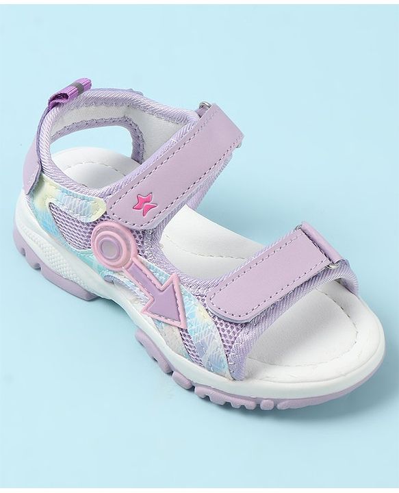 Cute Walk by Babyhug Sandals with Velcro Closure & Applique - Pink