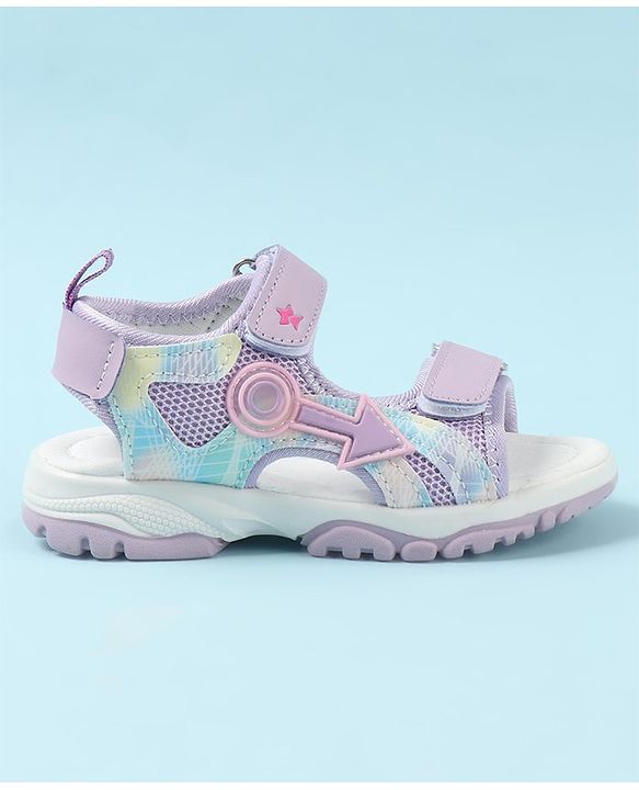 Cute Walk by Babyhug Sandals with Velcro Closure & Applique - Pink