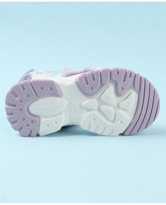 Cute Walk by Babyhug Sandals with Velcro Closure & Applique - Pink