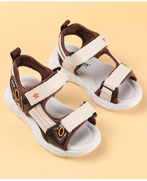 Cute Walk by Babyhug Sandals with Velcro Closure - Brown