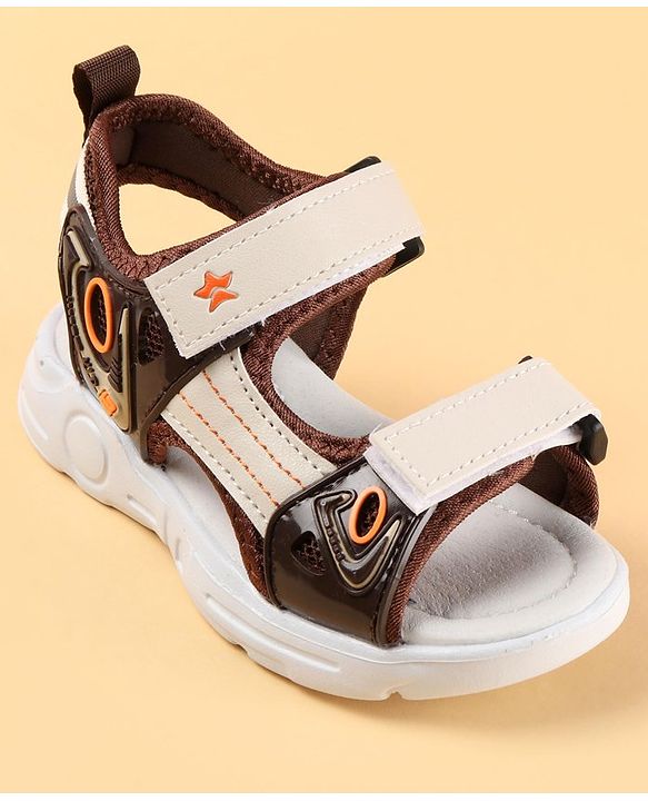 Cute Walk by Babyhug Sandals with Velcro Closure - Brown