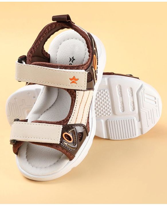 Cute Walk by Babyhug Sandals with Velcro Closure - Brown