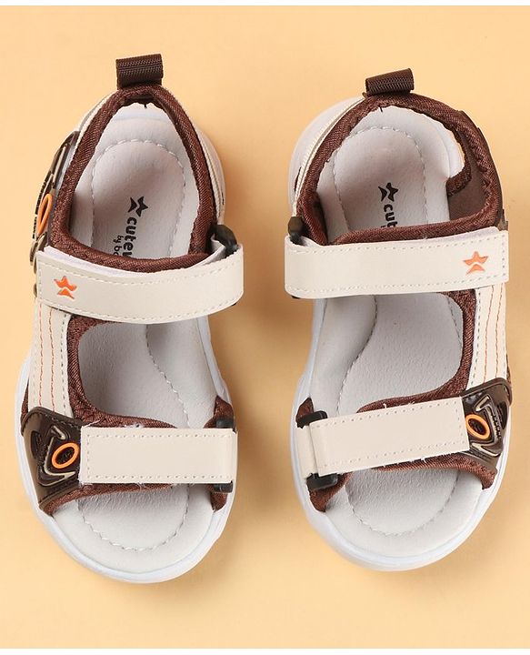 Cute Walk by Babyhug Sandals with Velcro Closure - Brown