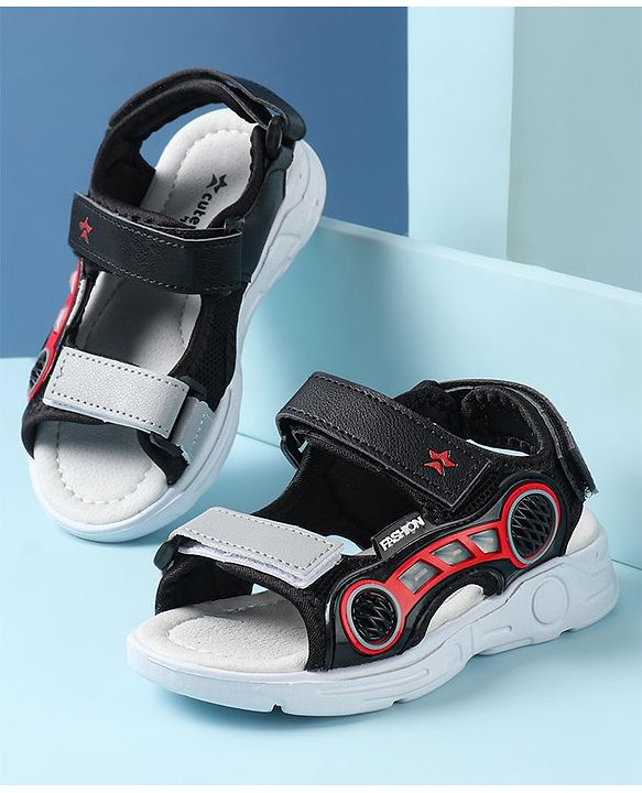 Cute Walk by Babyhug Sandals with Velcro Closure - Black