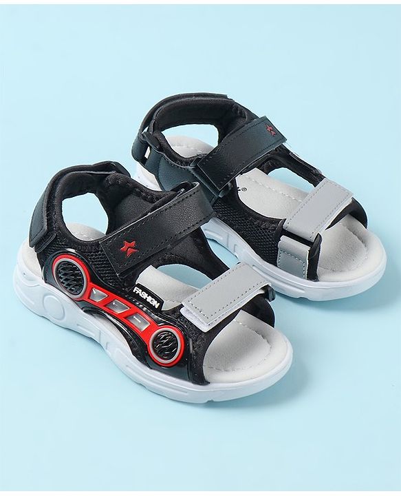 Cute Walk by Babyhug Sandals with Velcro Closure - Black