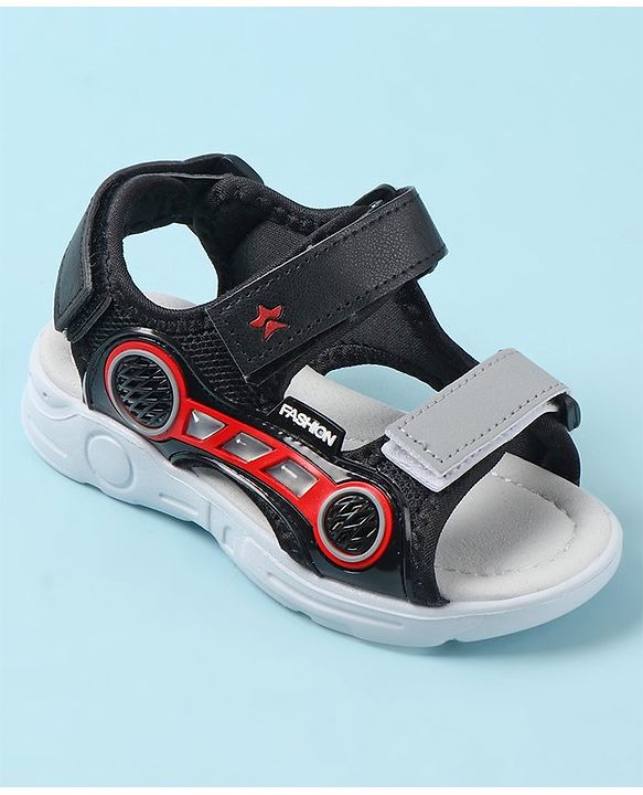 Cute Walk by Babyhug Sandals with Velcro Closure - Black