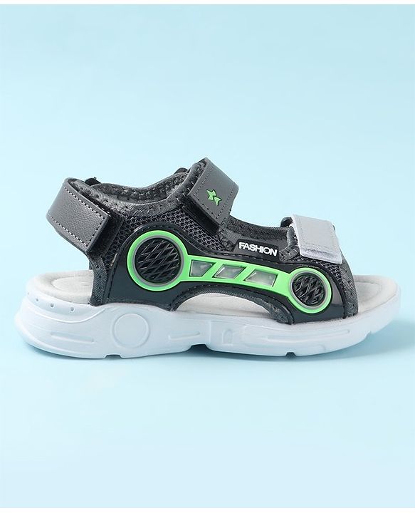 Cute Walk by Babyhug Sandals with Velcro Closure - Grey