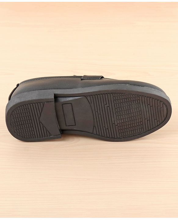 Pine Kids Slip On Party Wear Shoes with Applique - Black