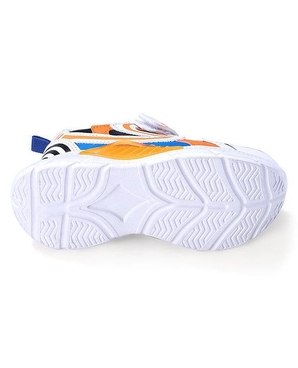Cute Walk by Babyhug Sneaker  with Lace Up Closure - White & Orange