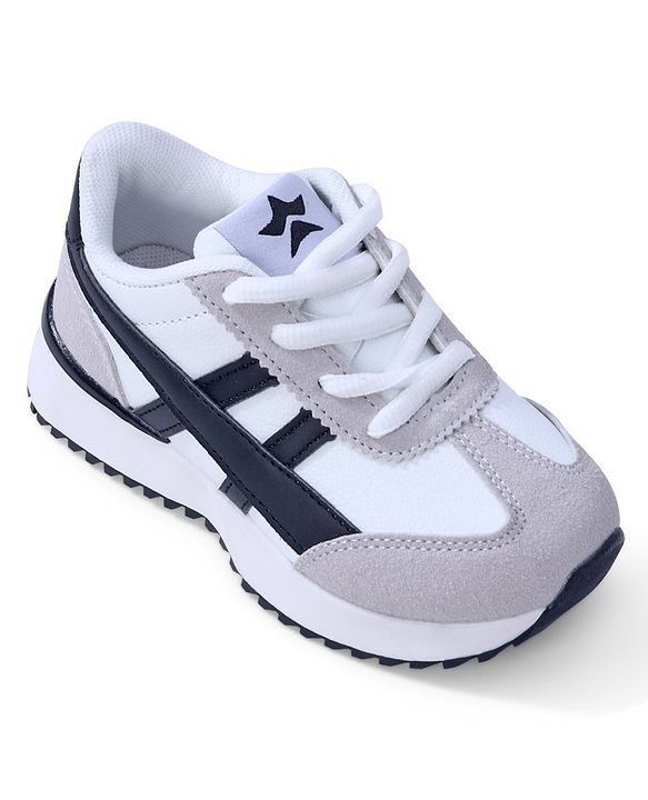 Cute Walk by Babyhug Lace Up Sneaker - White & Black