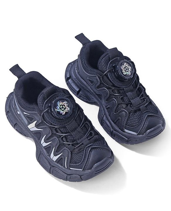 Cute Walk by Babyhug Sneaker with Lace up Closure - Black