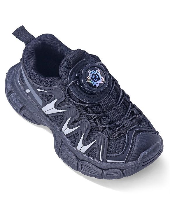 Cute Walk by Babyhug Sneaker with Lace up Closure - Black