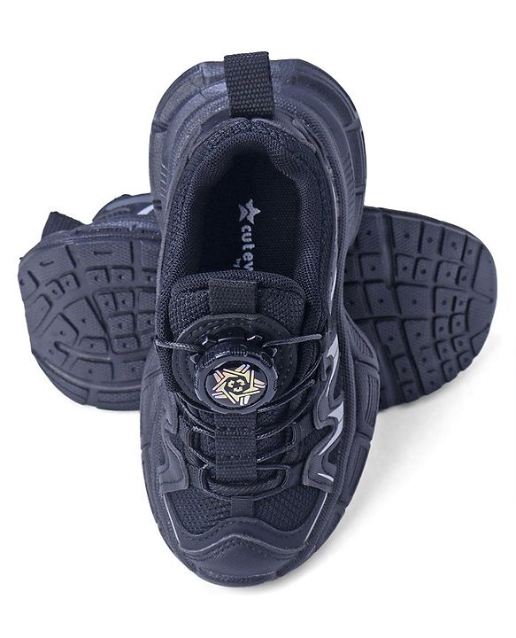 Cute Walk by Babyhug Sneaker with Lace up Closure - Black