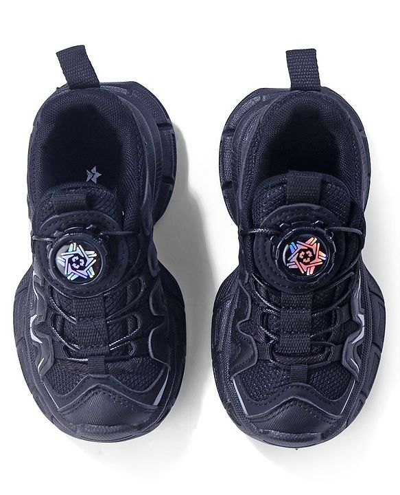 Cute Walk by Babyhug Sneaker with Lace up Closure - Black