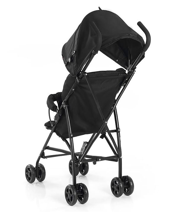 Babyhug Air Glide Buggy Light Weight Stroller with Canopy - Black