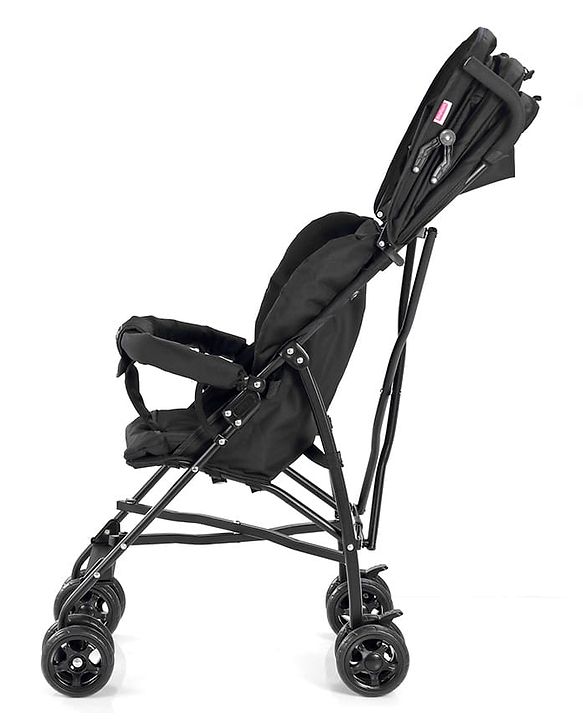 Babyhug Air Glide Buggy Light Weight Stroller with Canopy - Black
