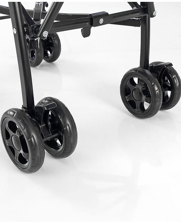 Babyhug Air Glide Buggy Light Weight Stroller with Canopy - Black