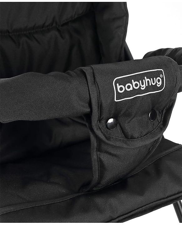Babyhug Air Glide Buggy Light Weight Stroller with Canopy - Black