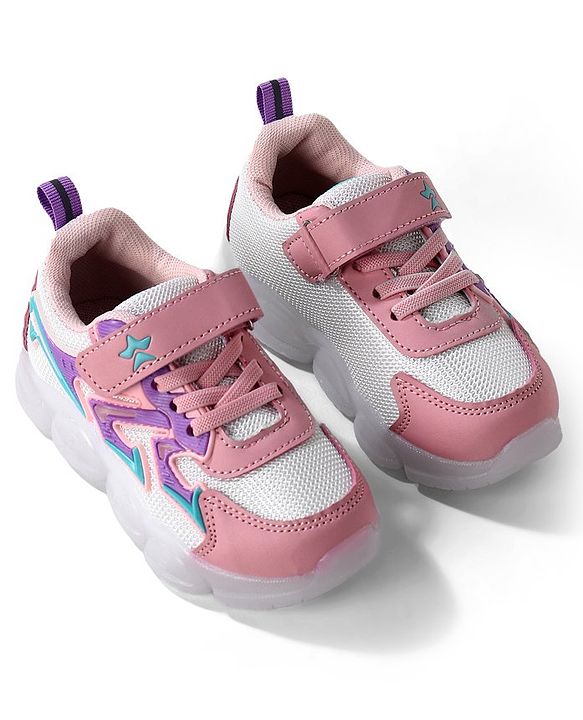 Cute Walk by Babyhug Sneaker With Velcro Closure Solid - Pink