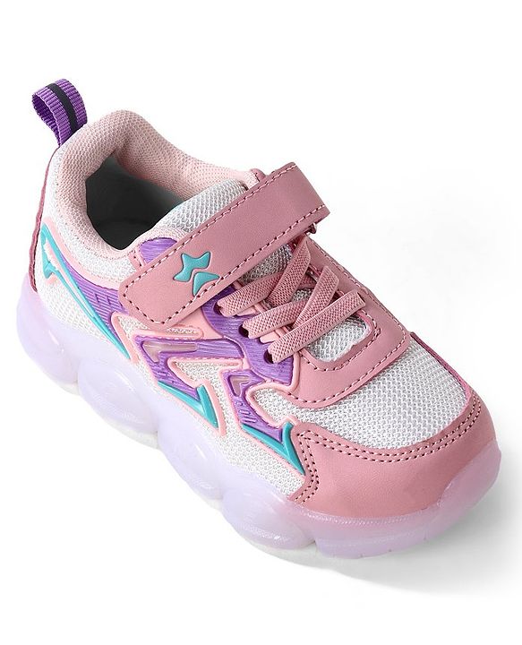 Cute Walk by Babyhug Sneaker With Velcro Closure Solid - Pink