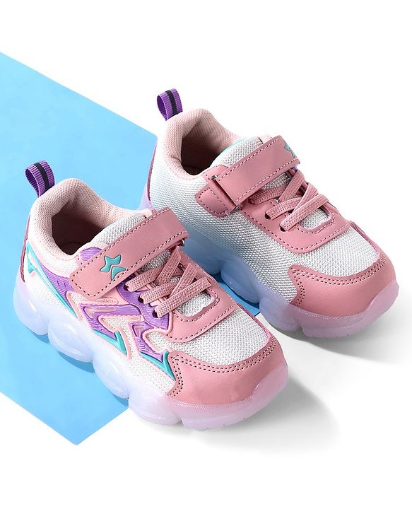 Cute Walk by Babyhug Sneaker With Velcro Closure Solid - Pink