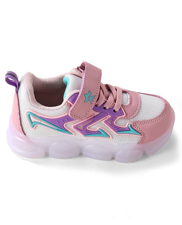 Cute Walk by Babyhug Sneaker With Velcro Closure Solid - Pink