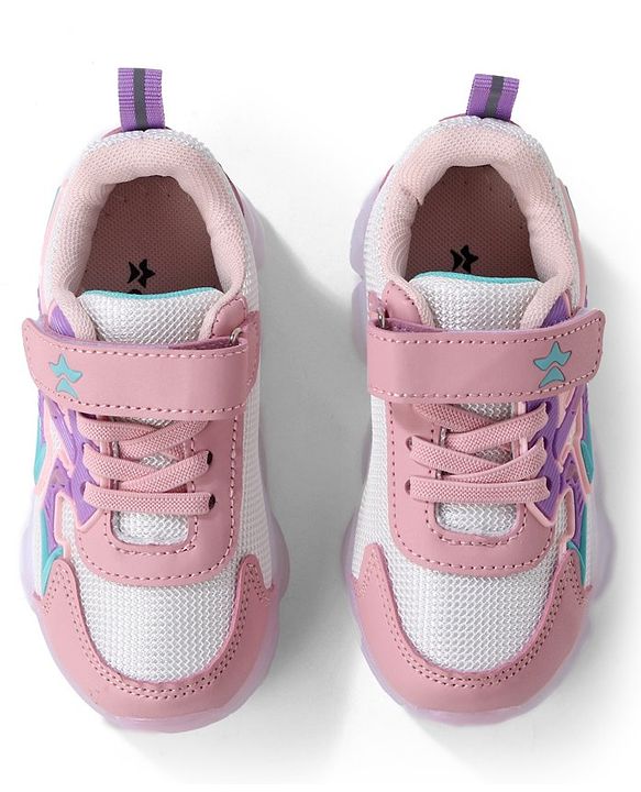 Cute Walk by Babyhug Sneaker With Velcro Closure Solid - Pink