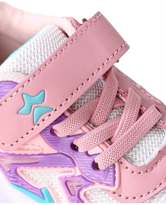 Cute Walk by Babyhug Sneaker With Velcro Closure Solid - Pink
