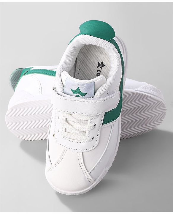 Cute Walk by Babyhug Sneaker with Lace Up Closure - Green