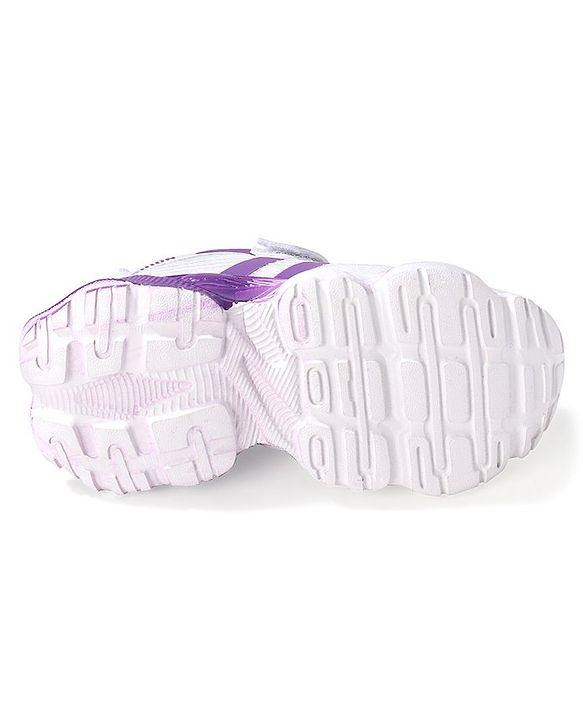 Cute Walk by Babyhug Sneaker Shoes With Velcro Closure - White & Purple