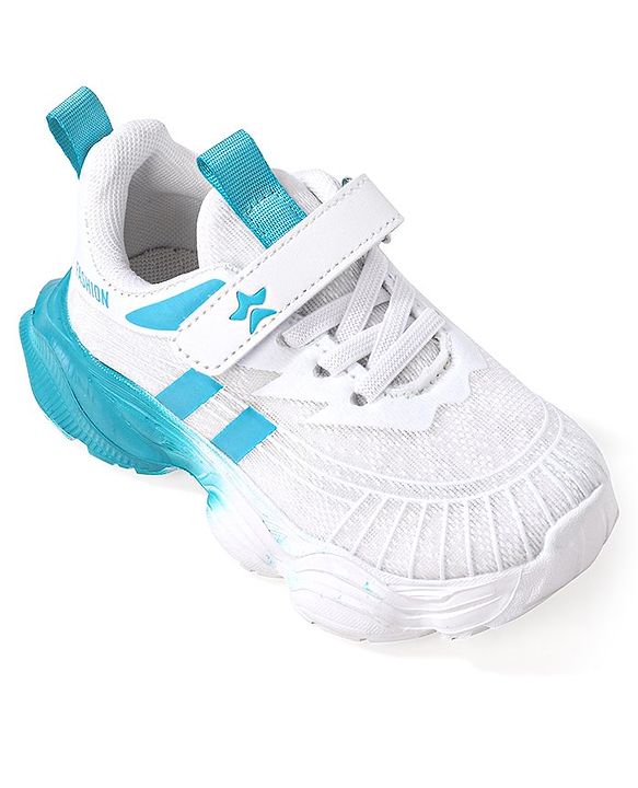 Cute Walk by Babyhug Sneaker Shoes With Velcro Closure - White & Purple