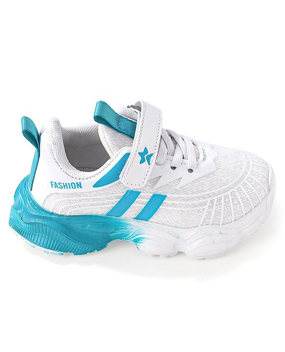 Cute Walk by Babyhug Sneaker Shoes With Velcro Closure - White & Purple