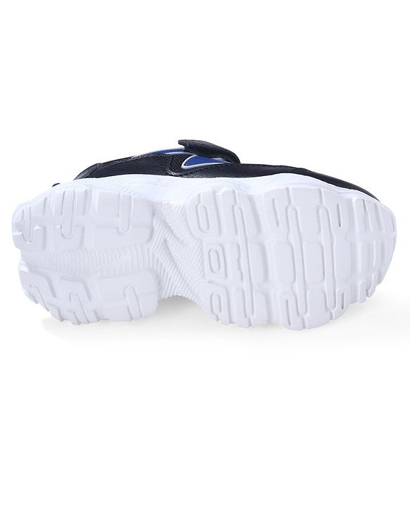 Cute Walk by Babyhug Sneaker with Lace Up & Velcro Closure - Black & Blue