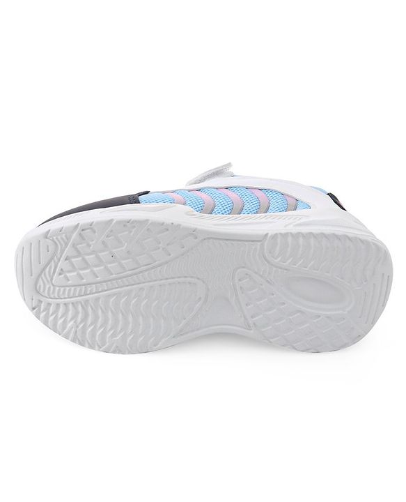Pine Kids Sneaker with Lace up & Velcro Closure - Blue & Pink